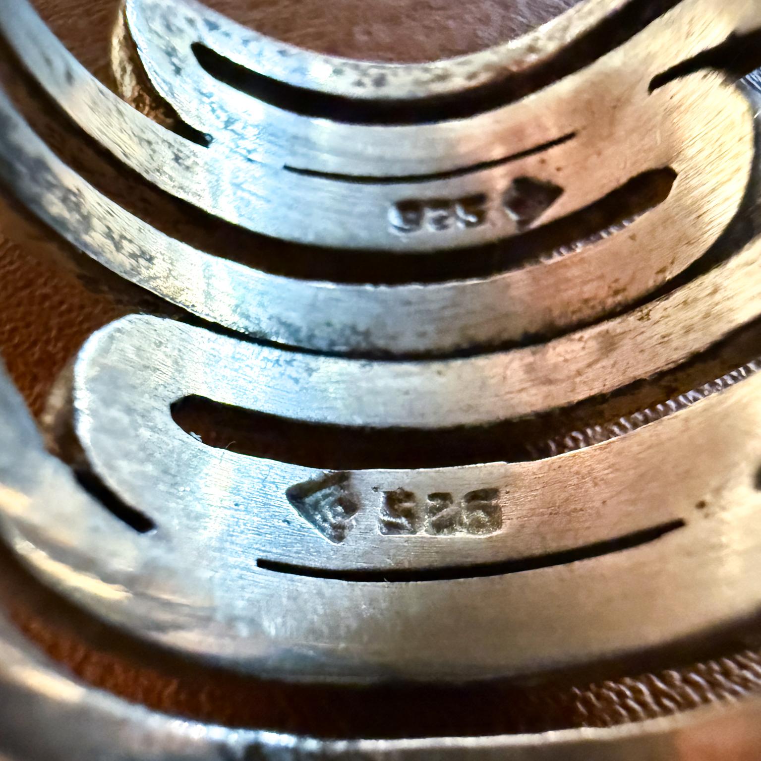 Spiral-Maché-Ring aus Sterlingsilber Taxco Mexiko, 1960er Jahre im Angebot 5