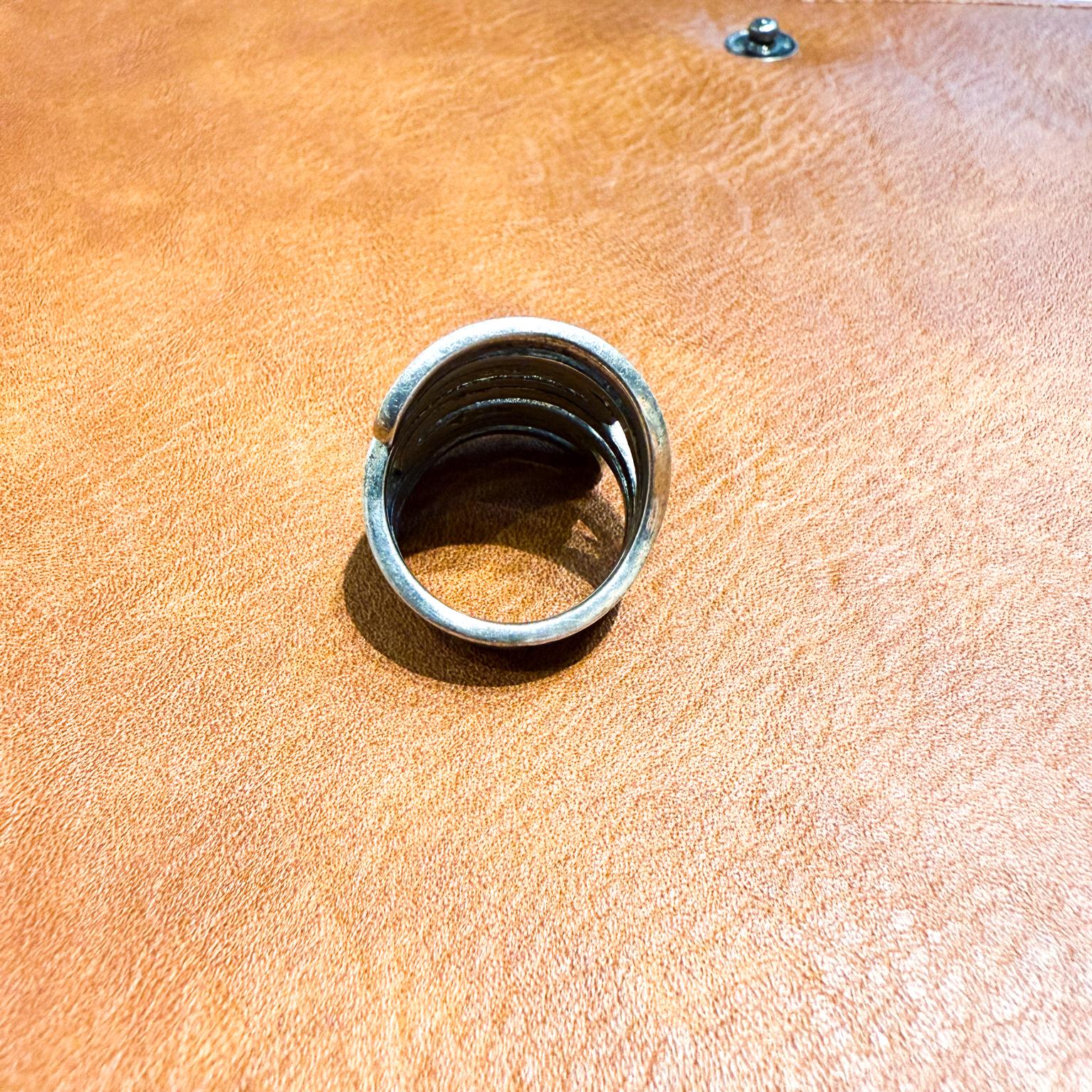 Spiral-Maché-Ring aus Sterlingsilber Taxco Mexiko, 1960er Jahre (Mexikanisch) im Angebot