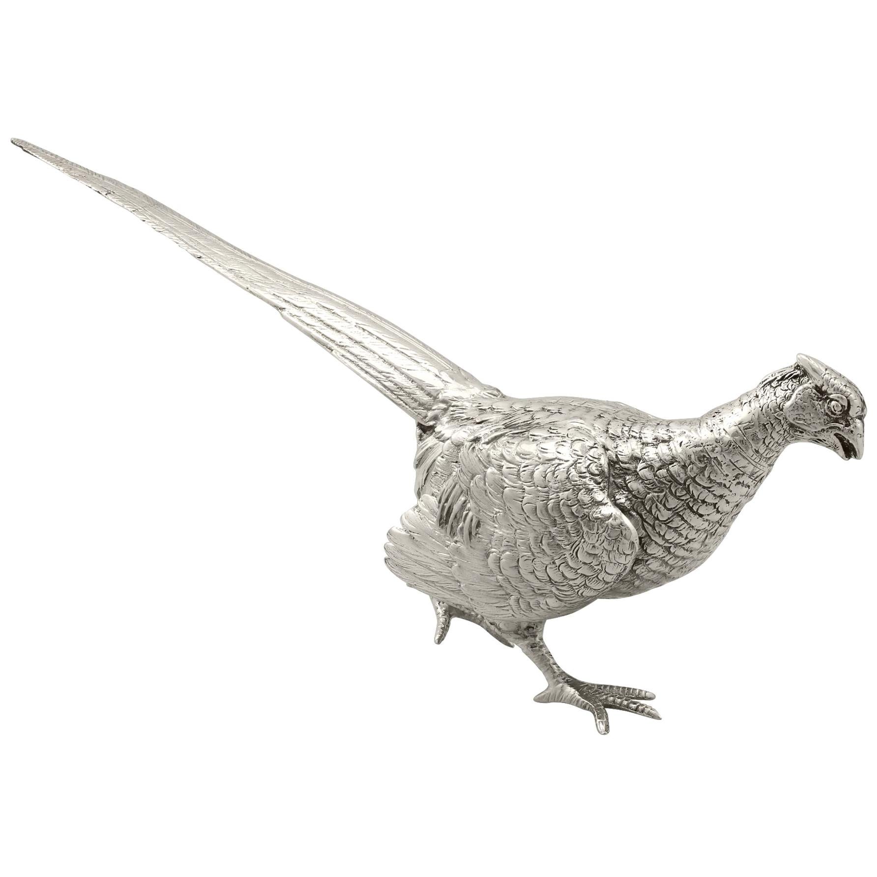 1960s Sterling Silver Table Pheasant