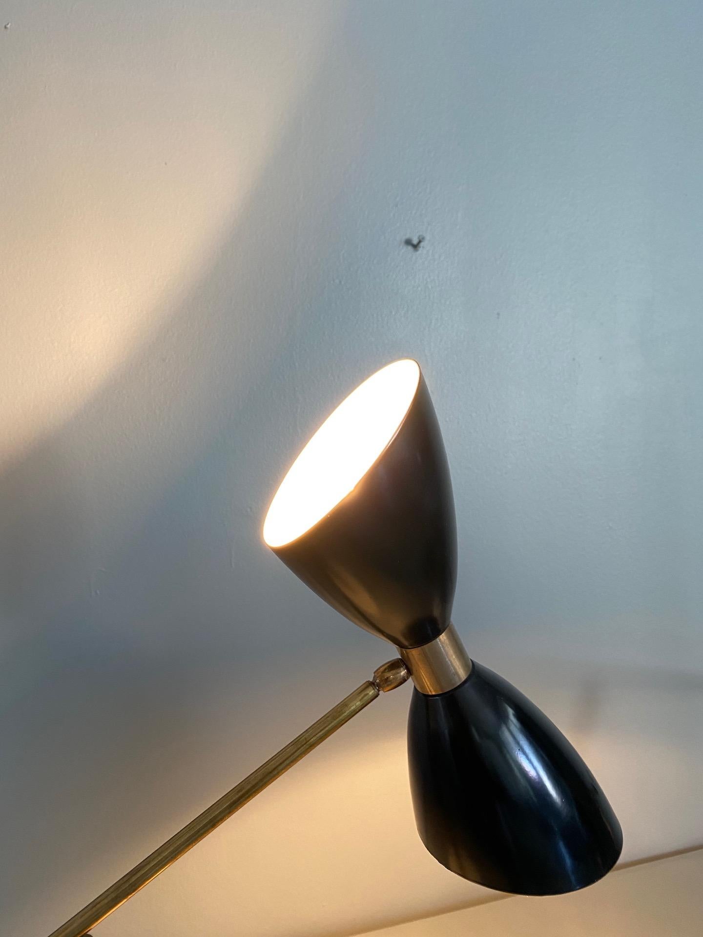 1960s Stilnovo Style Diabolo Table Lamp with Marble Foot 3