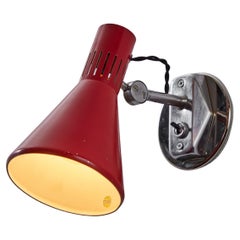 Lampe murale articulée Stilnovo modèle #2085 des années 1960 avec étiquette jaune d'origine