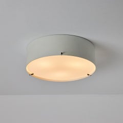 Gran empotrable de cristal opalino y metal Stilnovo de los años 60, de Bruno Gatta