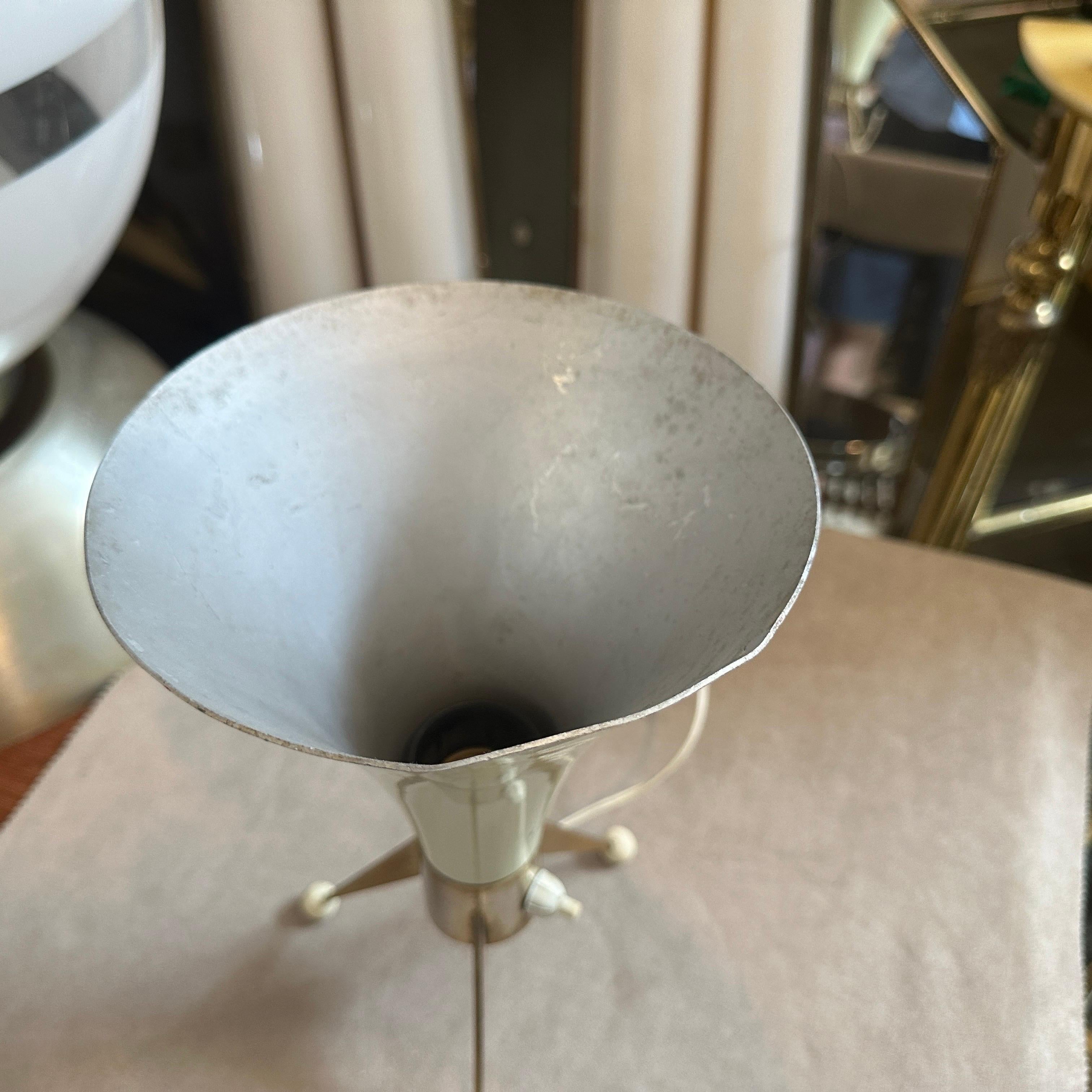 1960s Stilnovo Style Mid-Century Modern Aluminum and Brass Sputnik Desk Lamp 5