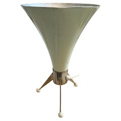 1960s Stilnovo Stil Mitte des Jahrhunderts Modern Aluminium und Messing Sputnik Schreibtischlampe