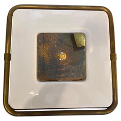 1960s Stilnovo Style Mid-Century Modern Italian Square Ceiling Light