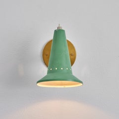 1960s Stilux Milano Green Perforated Articulating Sconce