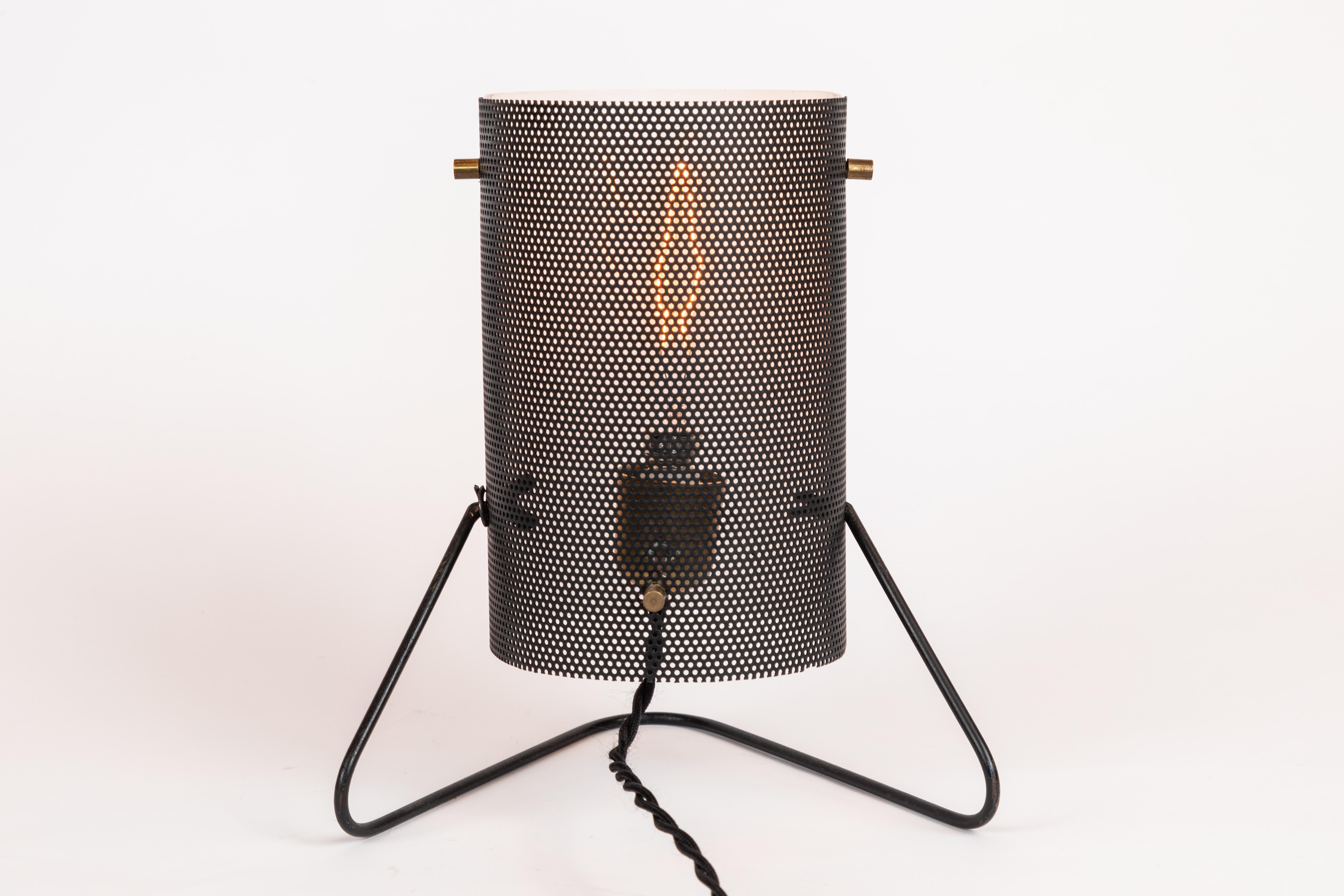 1960s Stilux Milano Perforated Metal Table Lamp 2