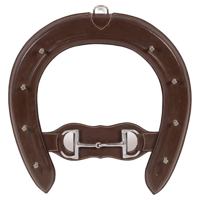 1960's Stitched Leather Coat Rack by Gucci For Sale at 1stDibs