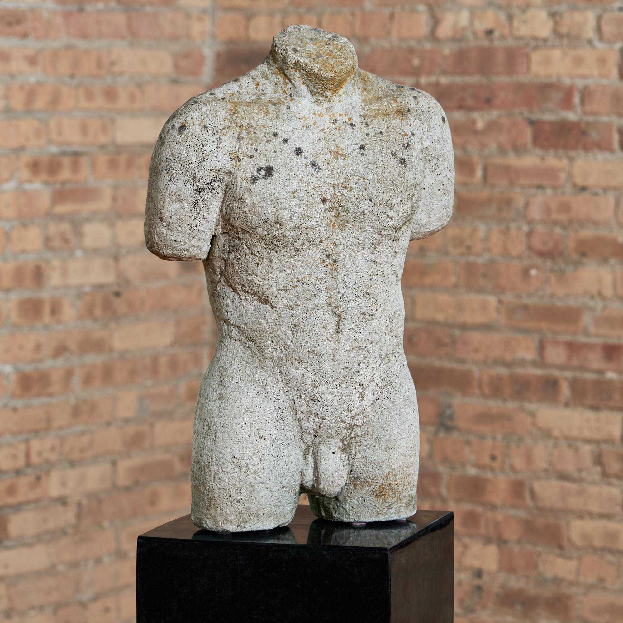 1960s Stone Italian Male Nude Torso Sculpture at 1stDibs