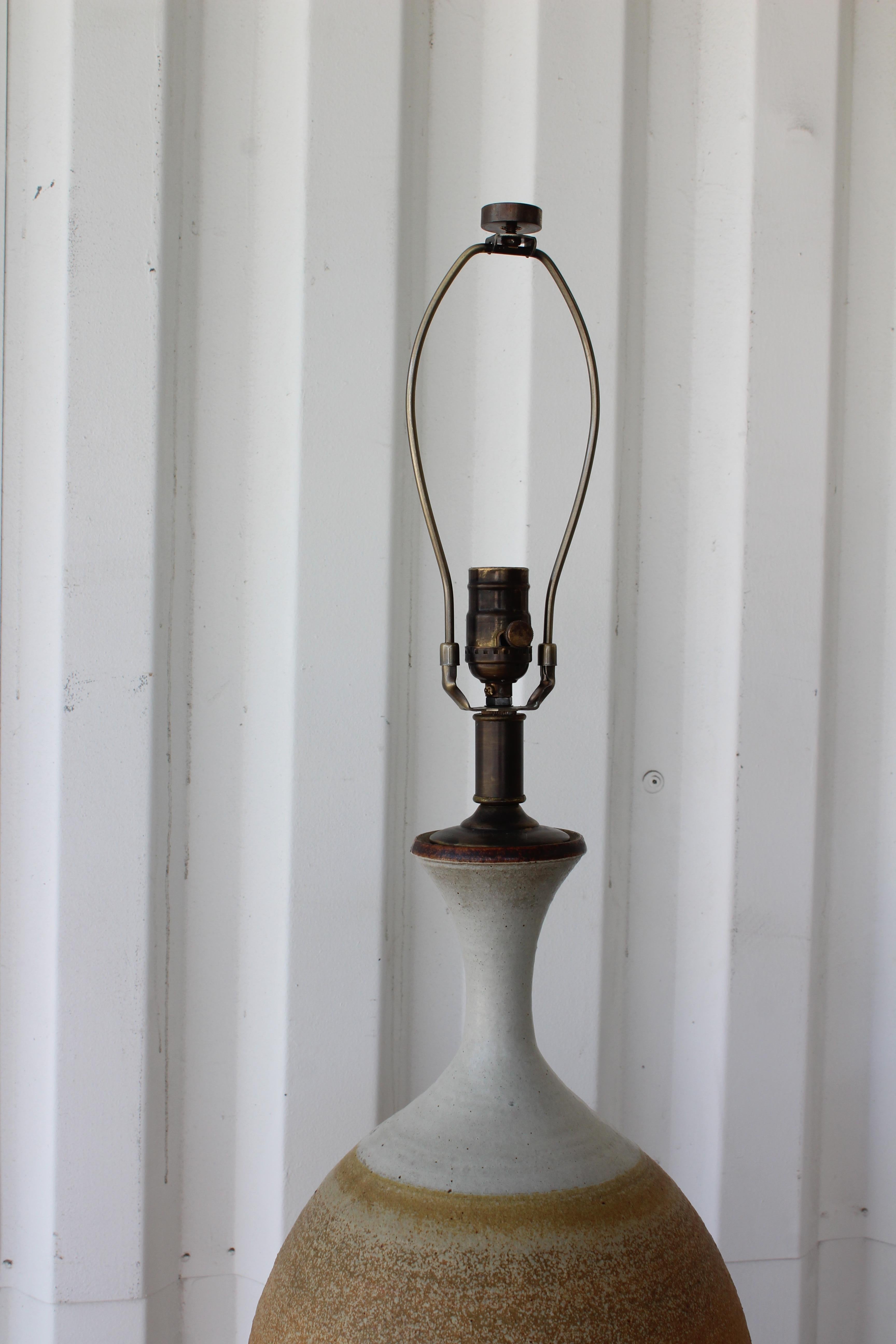1960s Stoneware Pottery Lamp 3