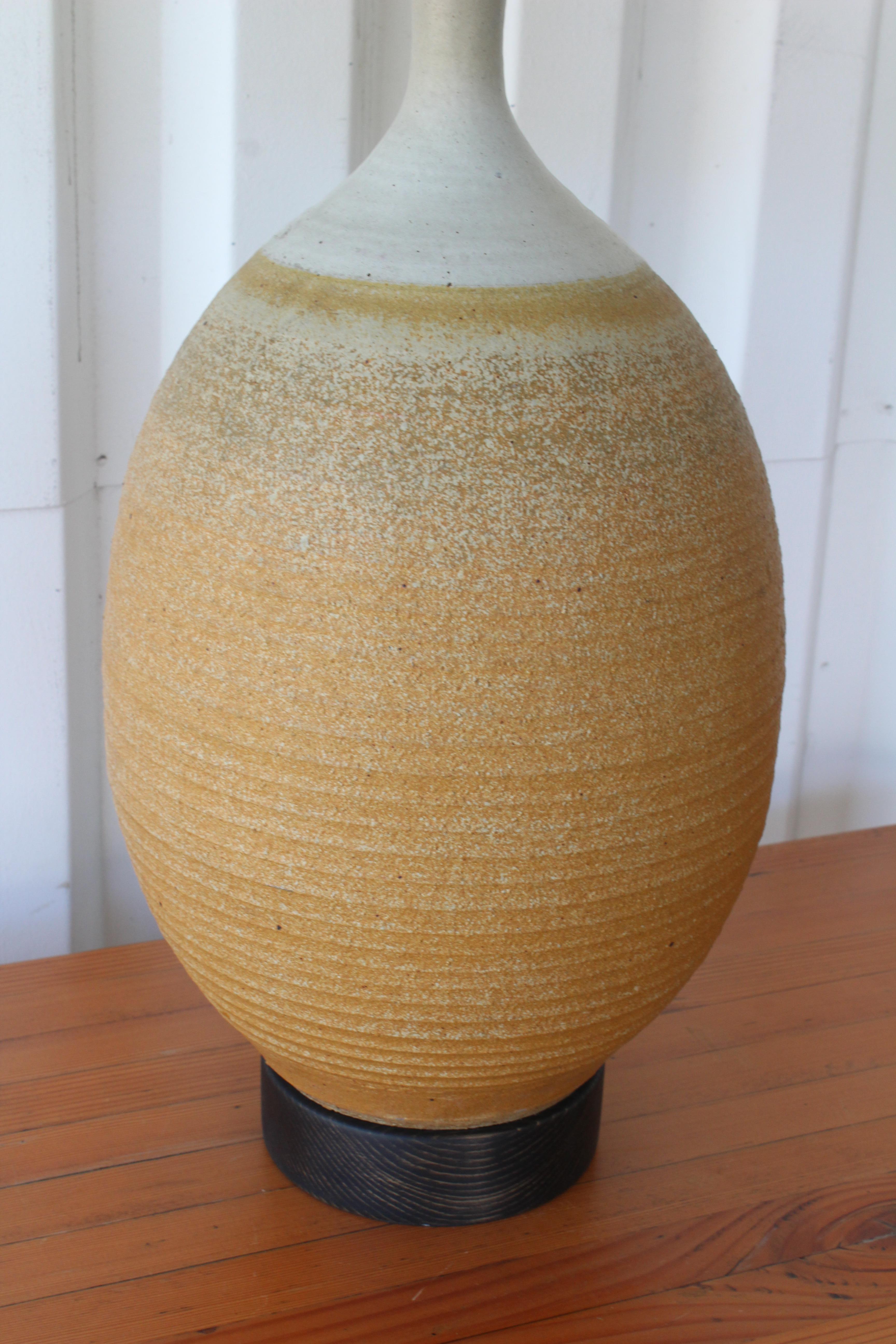 Mid-20th Century 1960s Stoneware Pottery Lamp