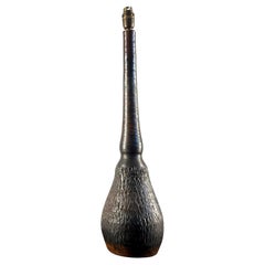 1960er Jahre Steingut-Tischlampe aus der Region La Puisaye Frankreich