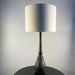Lámpara de mesa de gres de los años 60 de la región de La Puisaye Francia