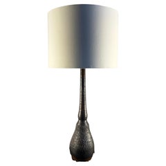 1960er Jahre Steingut-Tischlampe aus der Region La Puisaye Frankreich