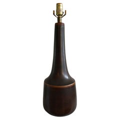 1960s Stoneware Table Lamp in Two-Toned Brown