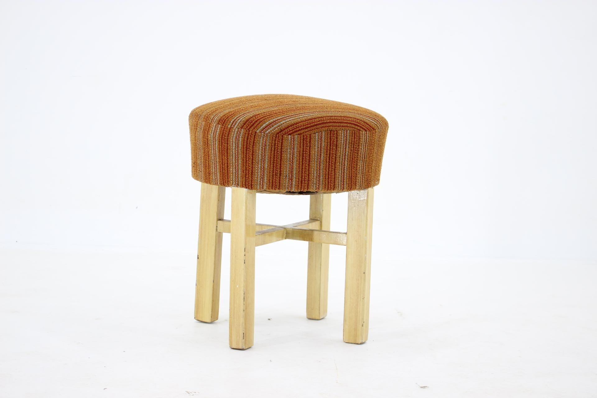 Mid-Century Modern 1960s Stool /Tabouret, Czechoslovakia For Sale