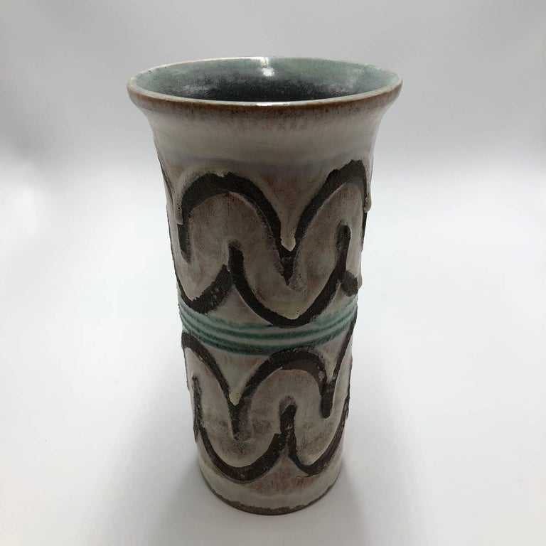 Hand-Crafted 1960s Strehla West Germany Vase For Sale