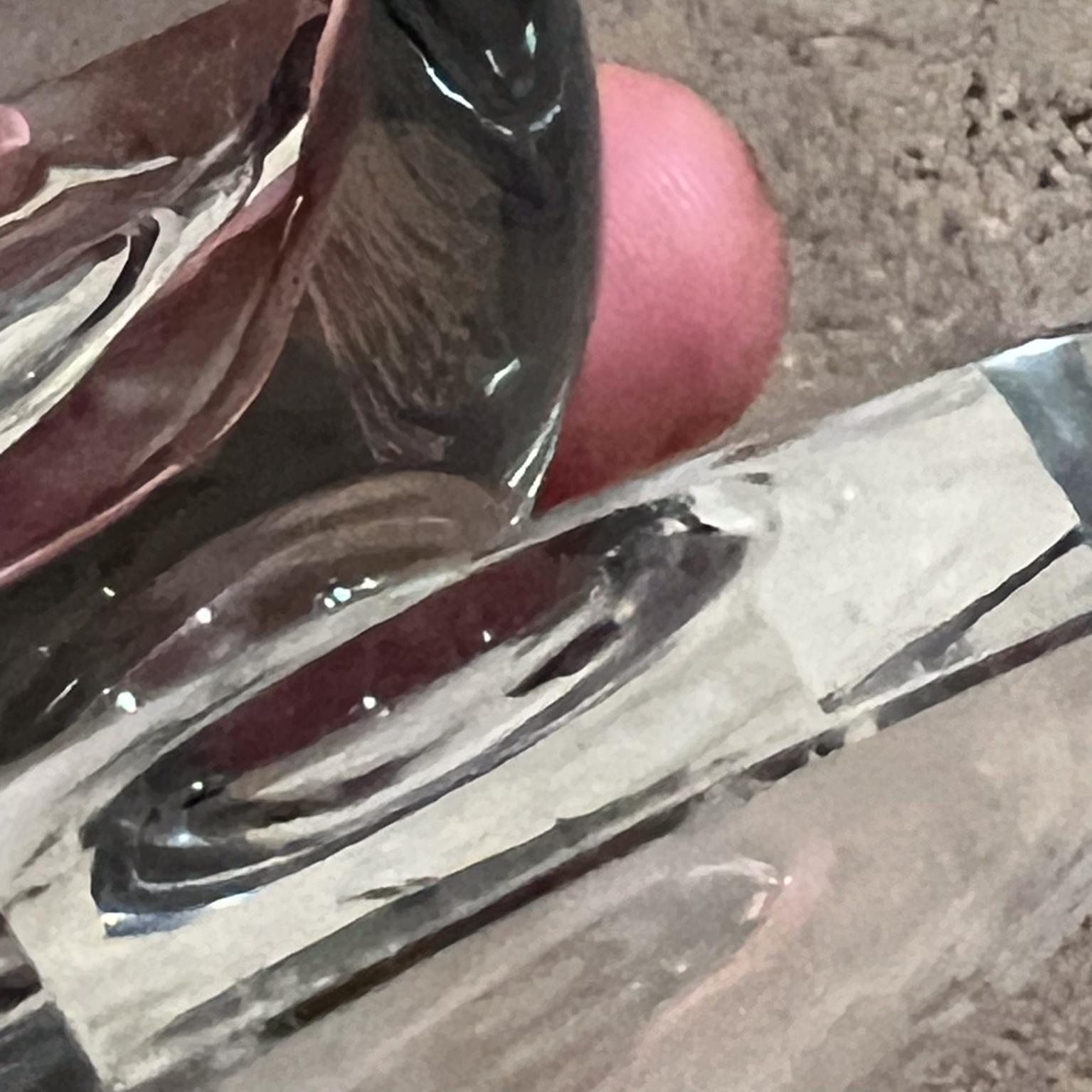 Vase en cristal épais de Strömberg des années 1960 Vase en verre d'art à motif d'oiseau en vente 6
