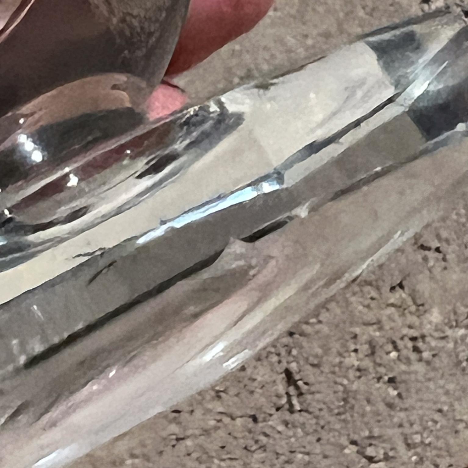 Vase en cristal épais de Strömberg des années 1960 Vase en verre d'art à motif d'oiseau en vente 7