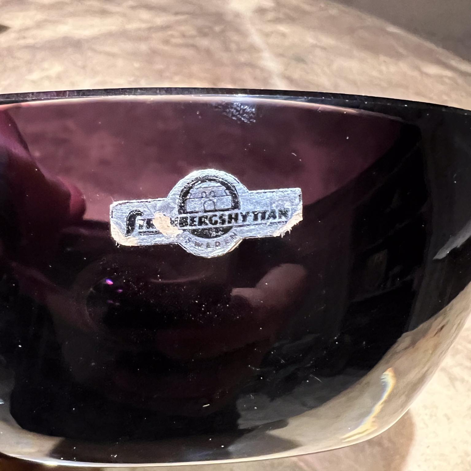 Bol violet Strombergshyttan Suède d'art en verre des années 1960 en vente 3