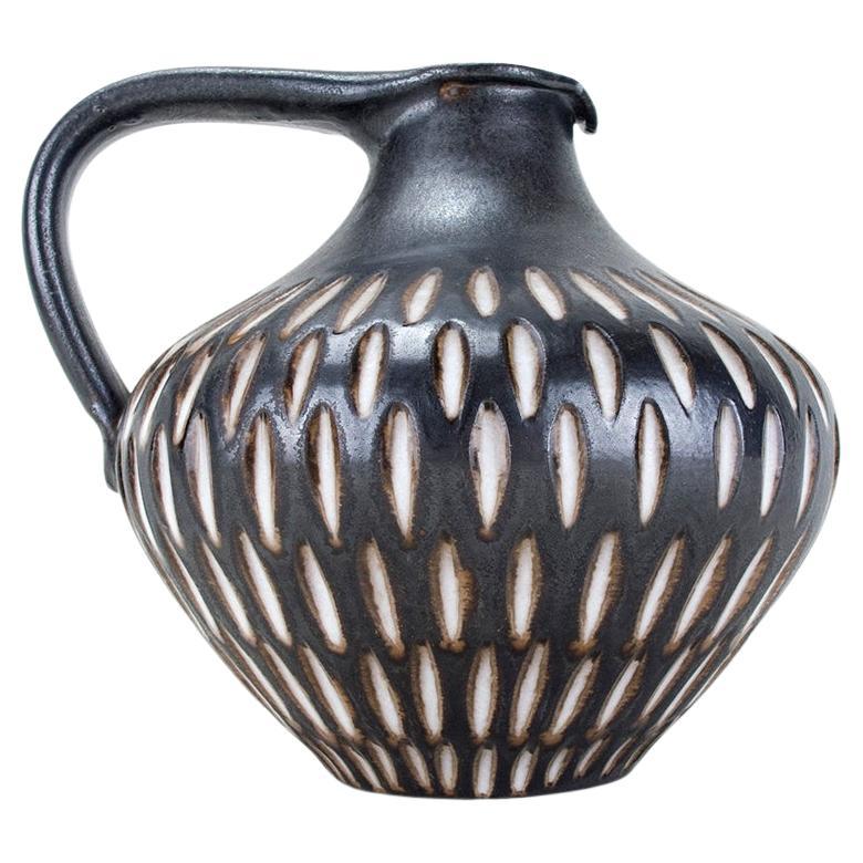 Brocca con vaso in studio in ceramica degli anni '60 di Wilhelm & Elly Kuch, Germania