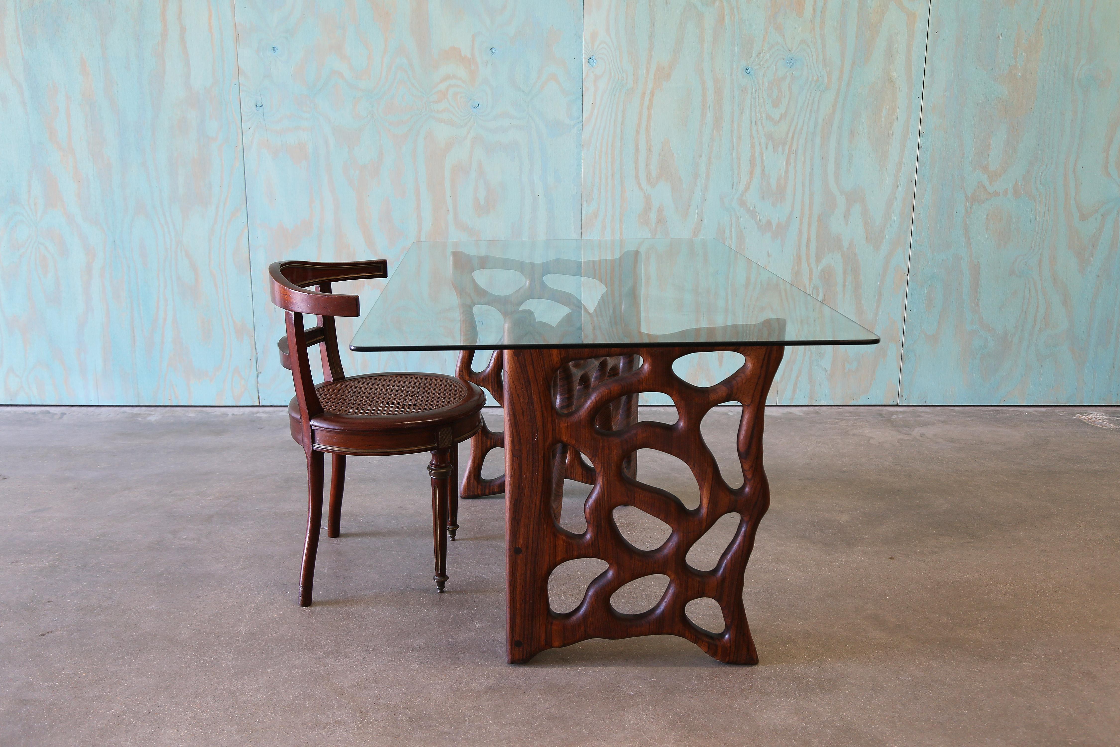 Table de salle à manger/bureau Studio Craft des années 1960 à base en Z d'après Gino Russo en vente 4