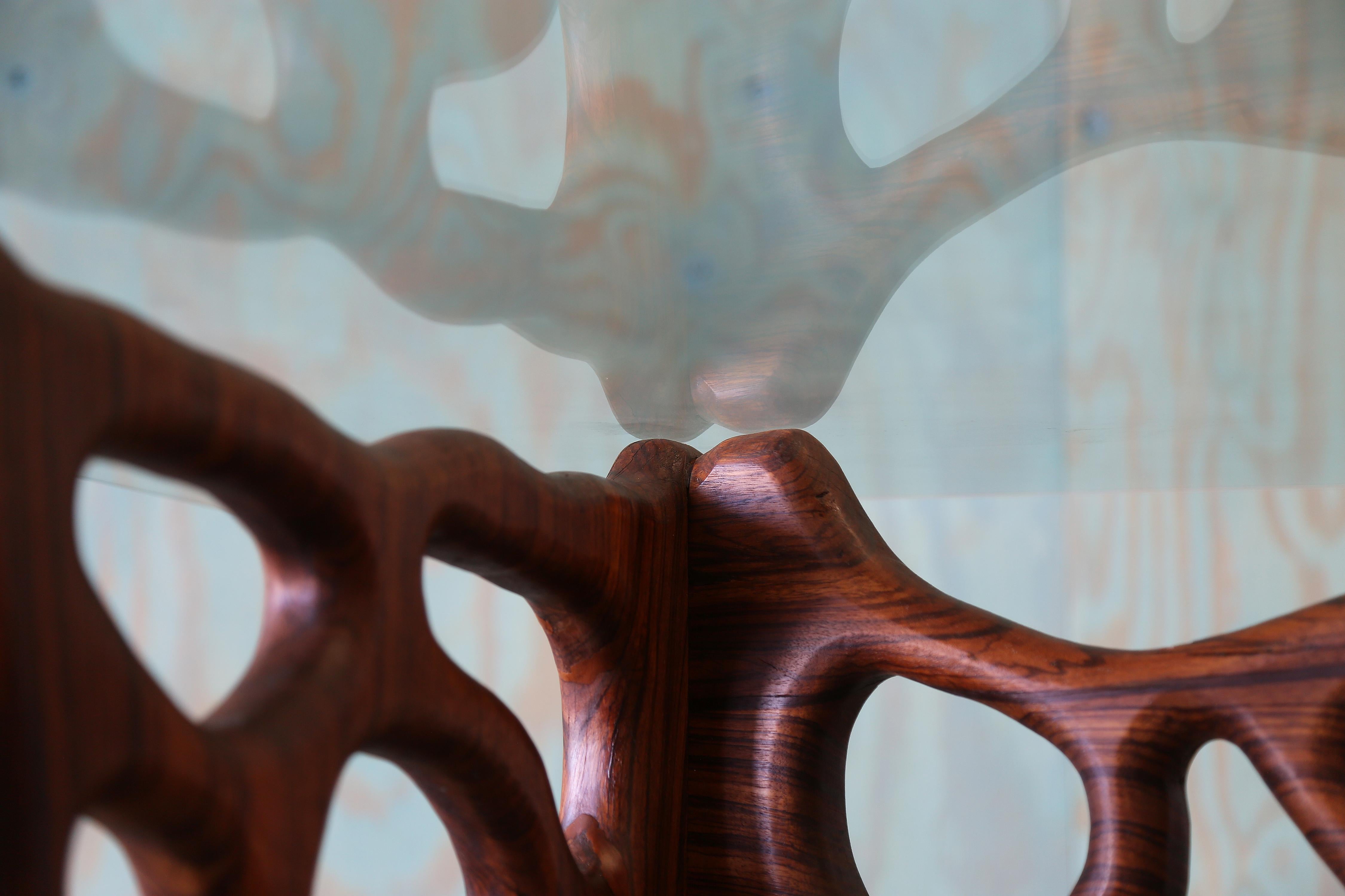 Bois de feuillus Table de salle à manger/bureau Studio Craft des années 1960 à base en Z d'après Gino Russo en vente