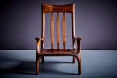1960s Studio Lounge Chair in Black Walnut by J. Benjamin Rouzie