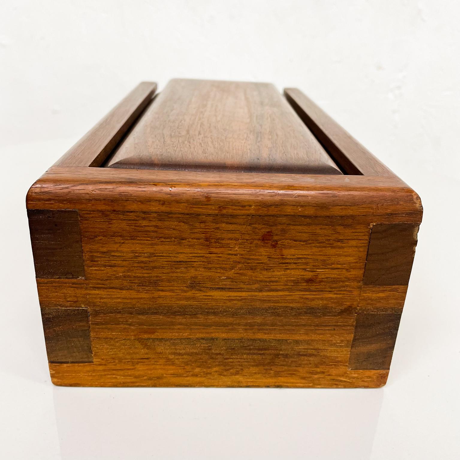 1960s Studio Piece Walnut Wood Box Slide Open Clean Design Style of Nakashima For Sale 4