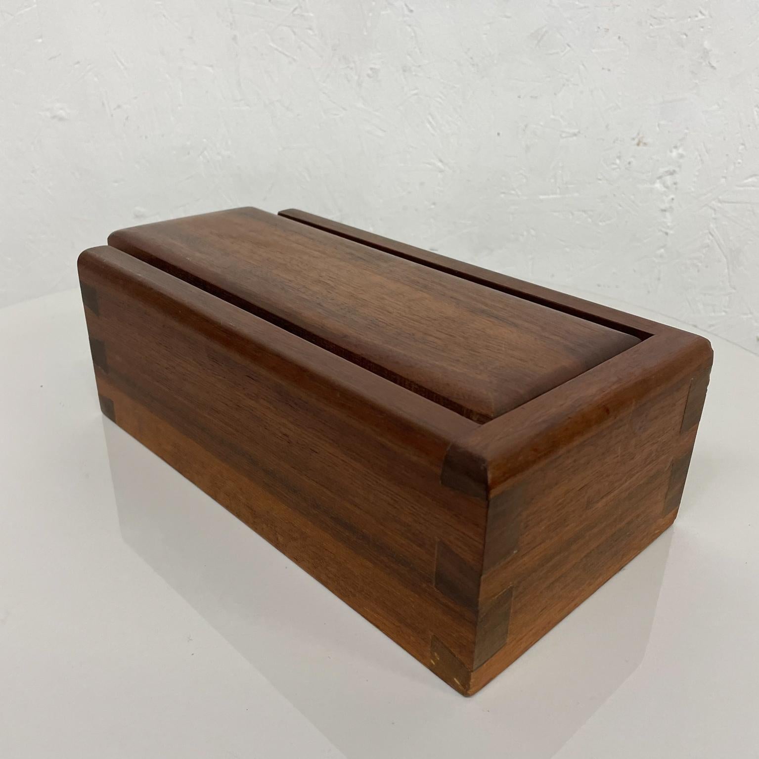 1960s Studio Piece Walnut Wood Box Slide Open Clean Design Style of Nakashima For Sale 5