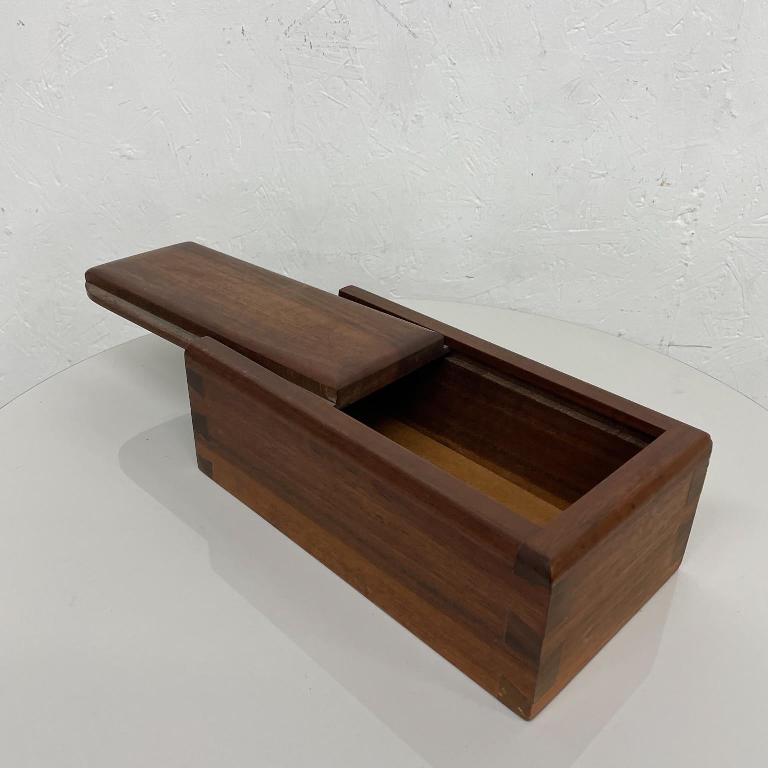 1960s Studio Piece Walnut Wood Box Slide Open Clean Design Style of Nakashima For Sale 6