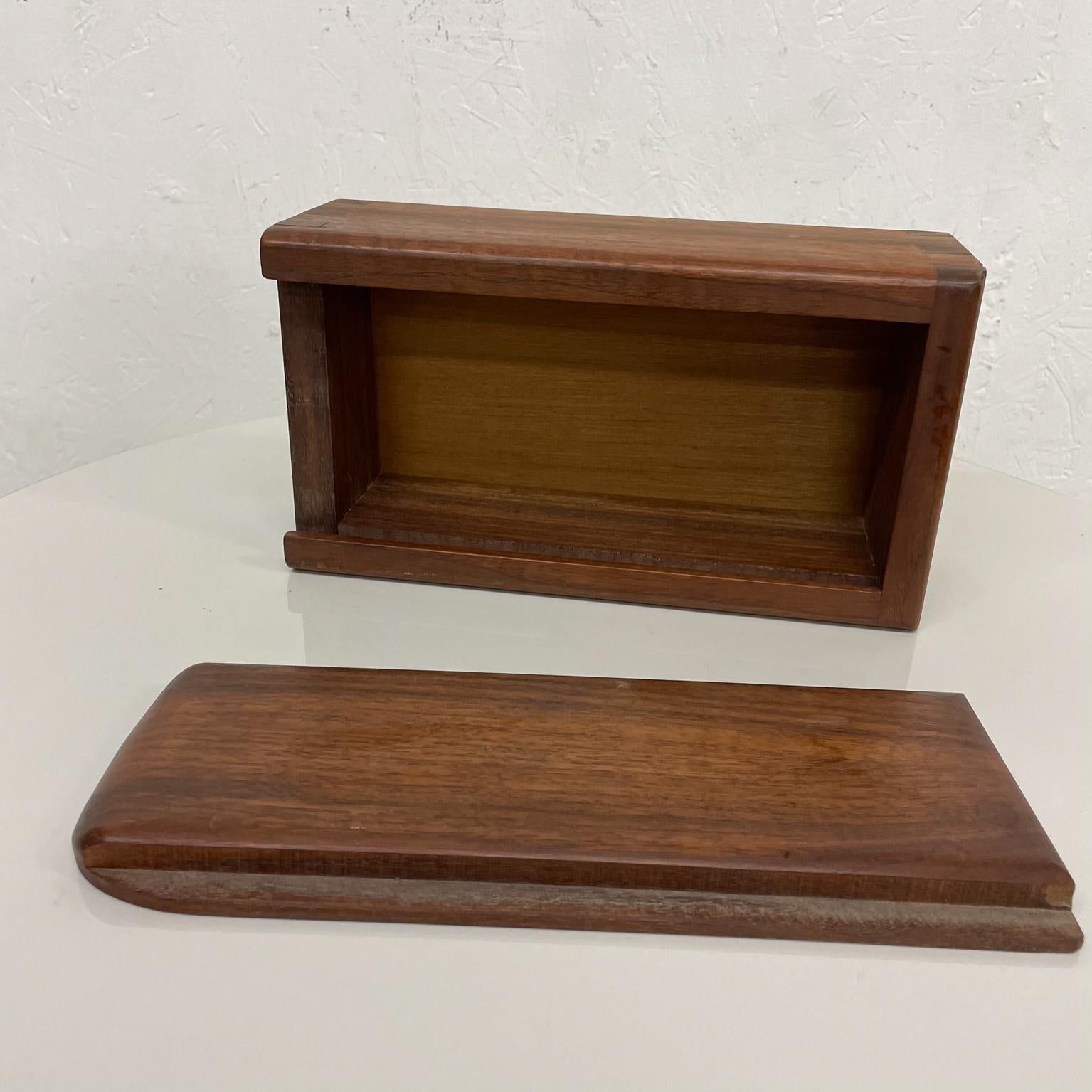 1960s Studio Piece Walnut Wood Box Slide Open Clean Design Style of Nakashima For Sale 7