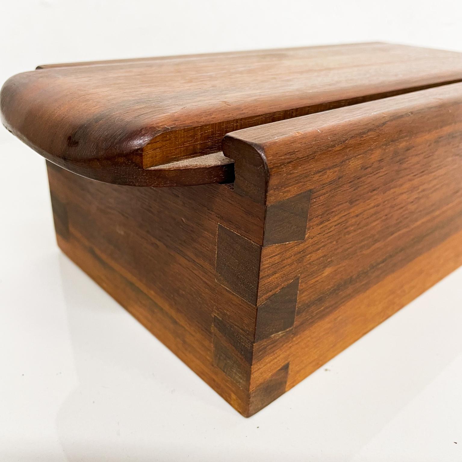 American 1960s Studio Piece Walnut Wood Box Slide Open Clean Design Style of Nakashima For Sale
