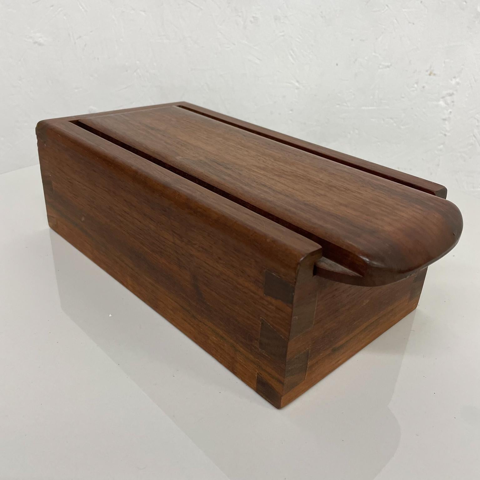 Late 20th Century 1960s Studio Piece Walnut Wood Box Slide Open Clean Design Style of Nakashima For Sale