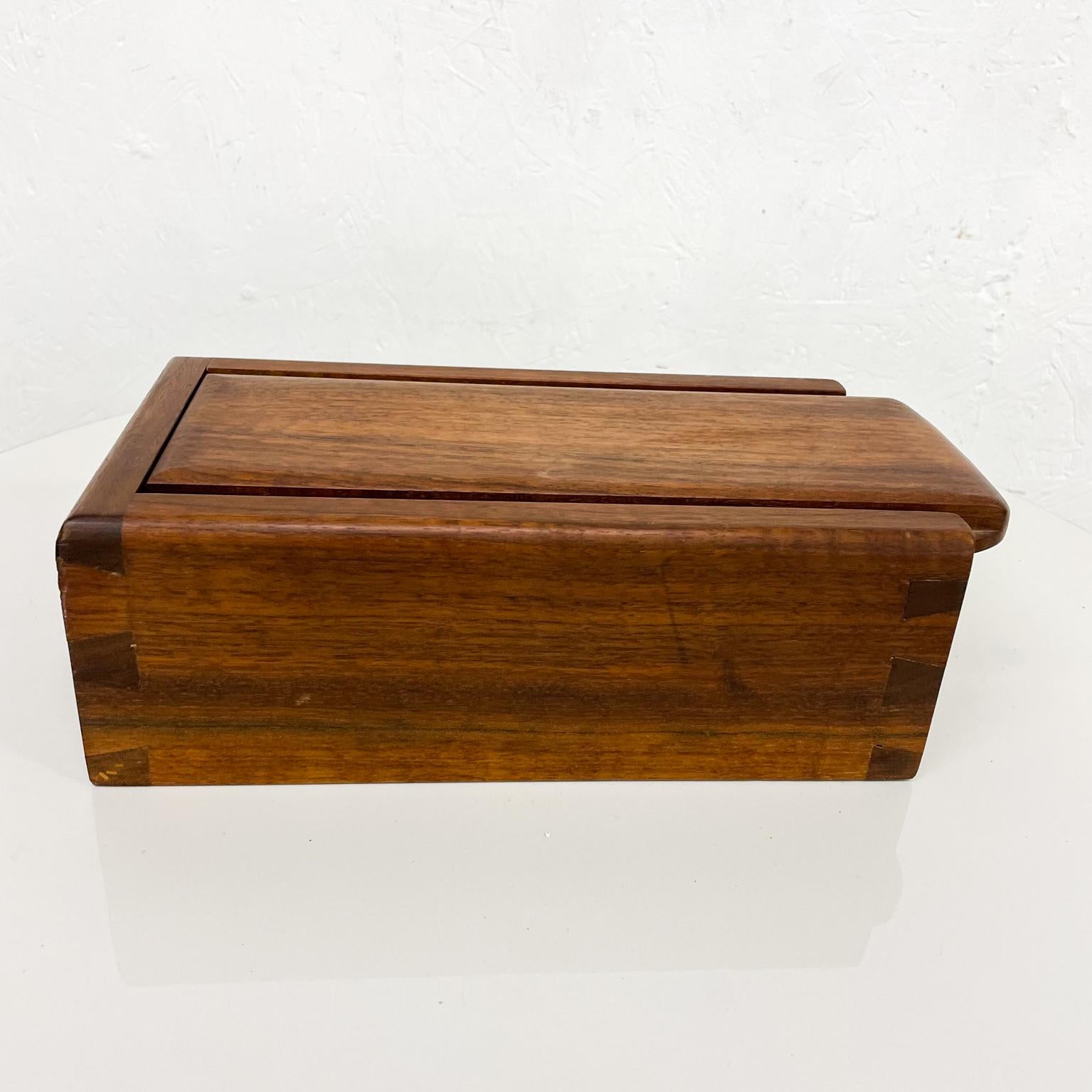 1960s Studio Piece Walnut Wood Box Slide Open Clean Design Style of Nakashima For Sale 1