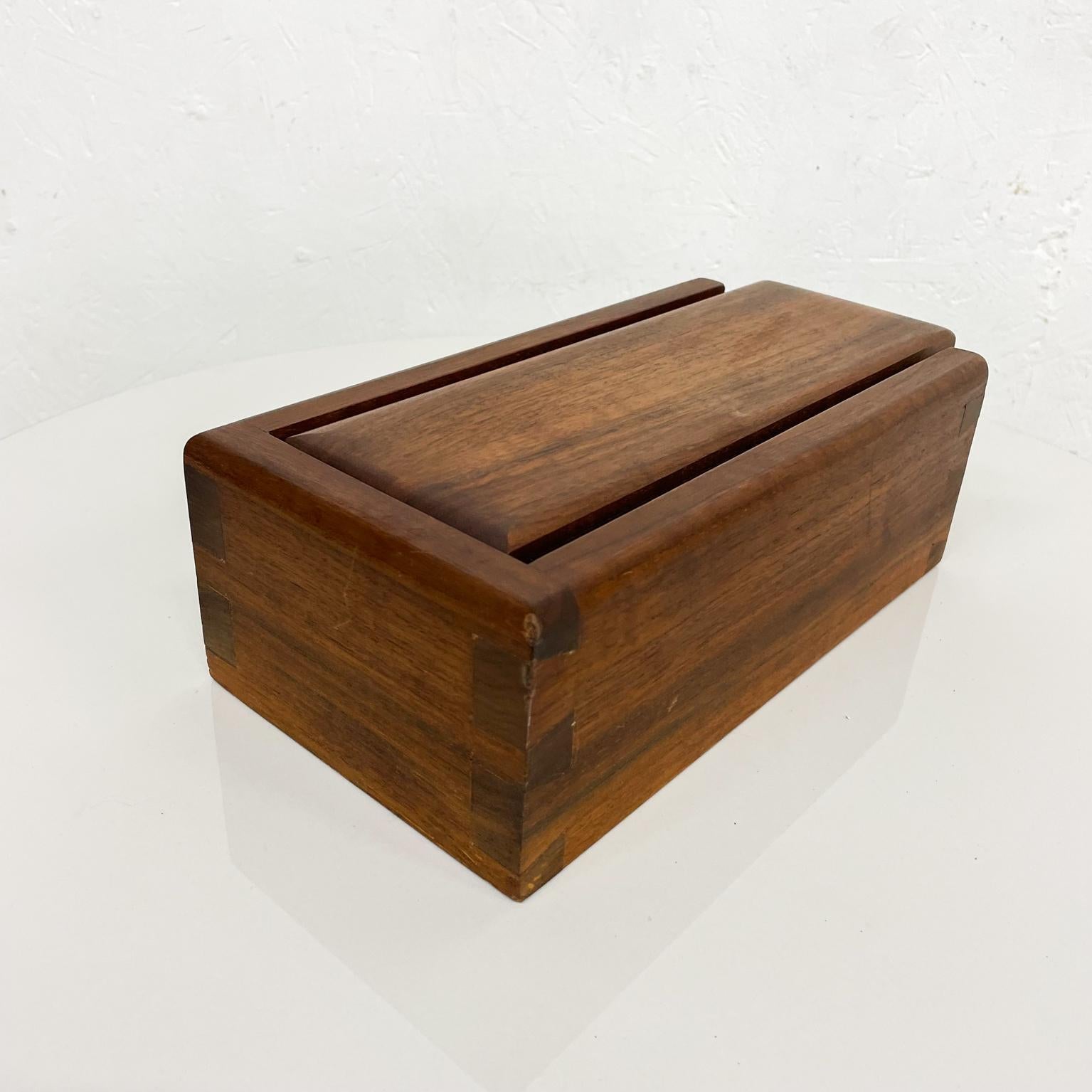 1960s Studio Piece Walnut Wood Box Slide Open Clean Design Style of Nakashima For Sale 2