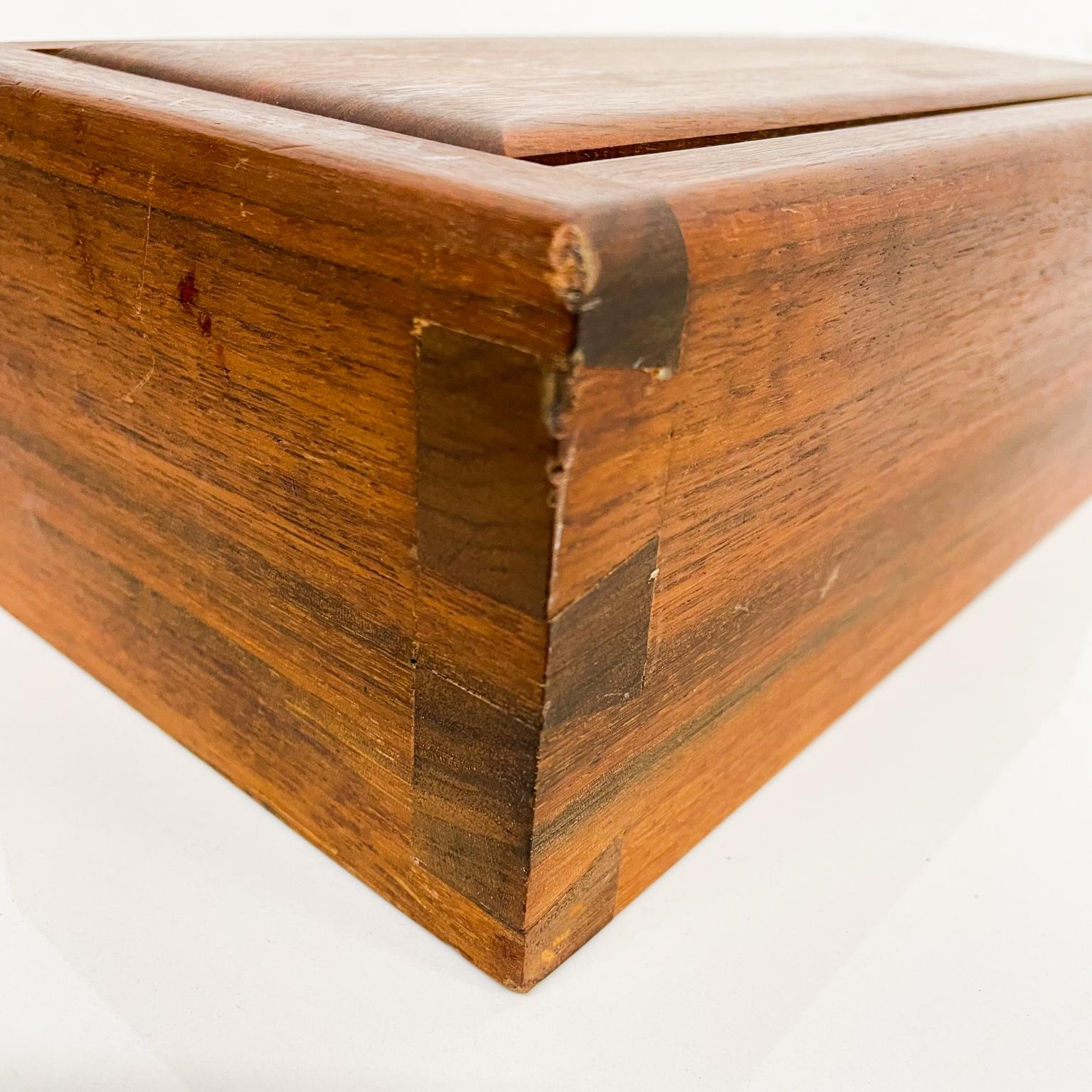 1960s Studio Piece Walnut Wood Box Slide Open Clean Design Style of Nakashima For Sale 3