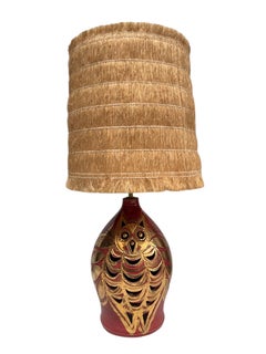 1960's Studio pottery ceramic lamp by Georges Pelletier