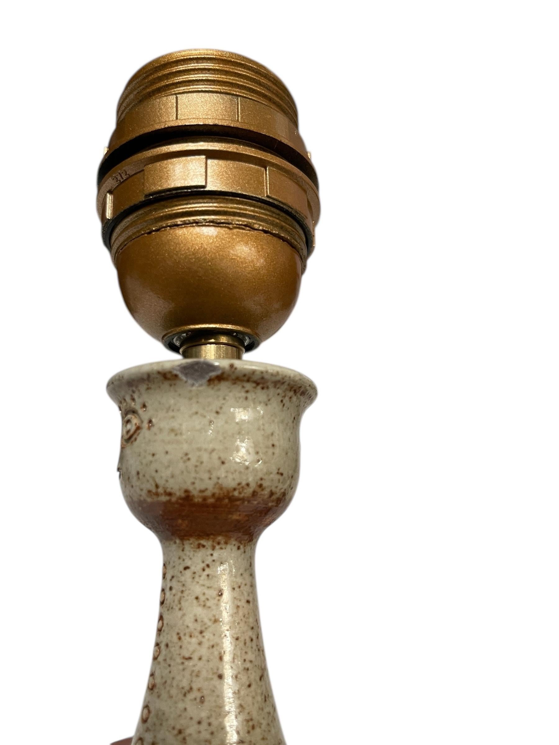 Francese 1960's Studio pottery ceramic lamp by Vallauris in vendita