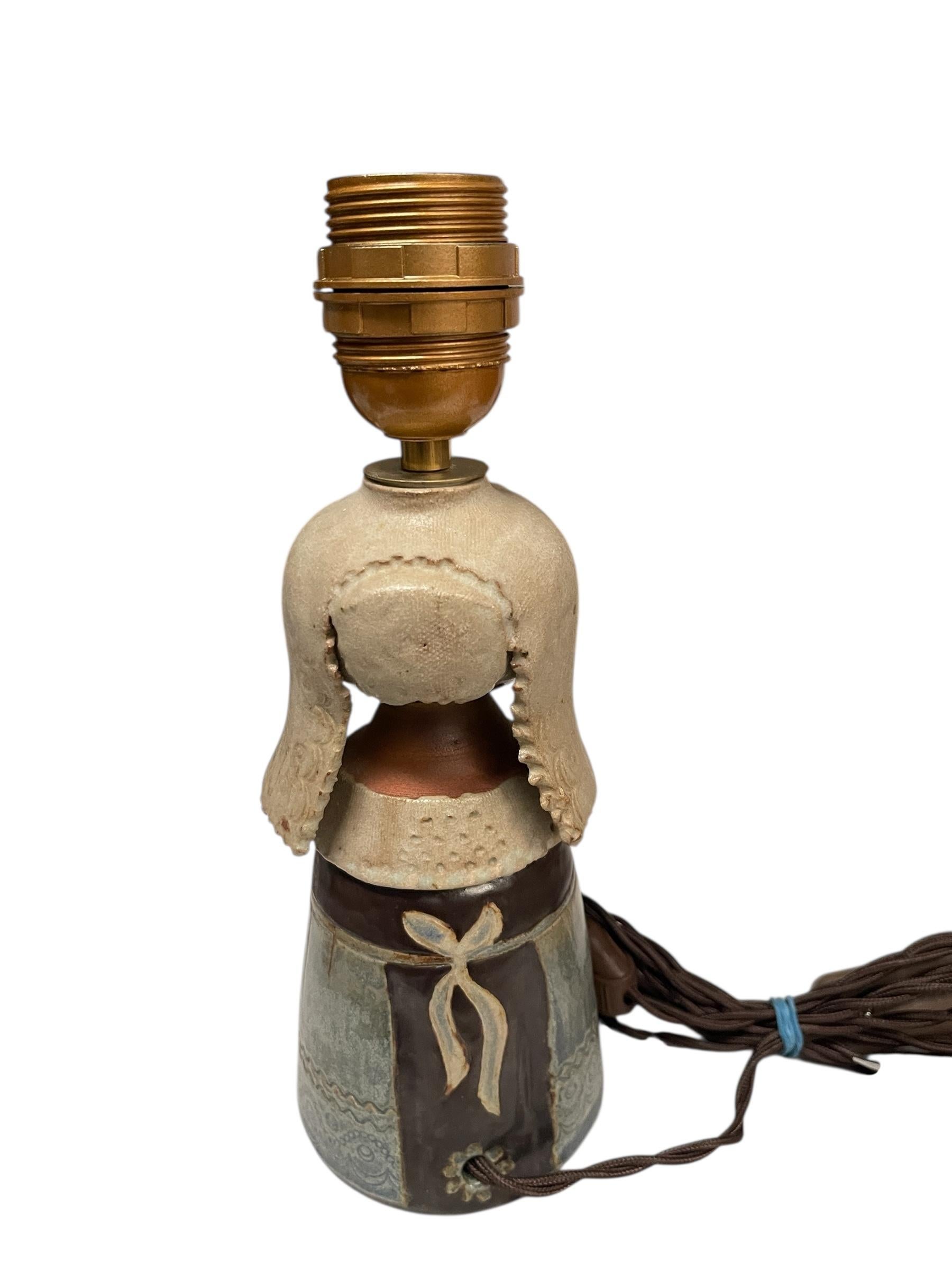 1960's Studio pottery ceramic lamp by Vallauris In condizioni buone in vendita a Bois-Colombes, FR