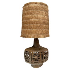 1960's Studio pottery ceramic lamp by Vallauris