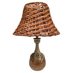1960's Studio pottery ceramic lamp by Vallauris