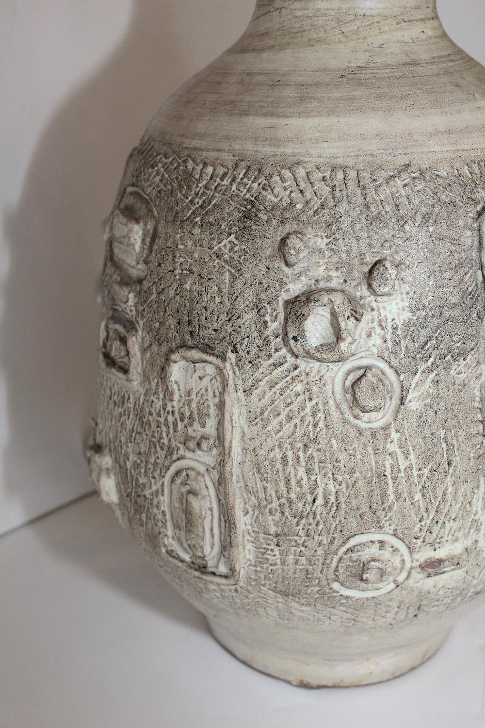 1960s Studio Pottery Lamp by W. Stephen Wing In Good Condition In North Miami, FL