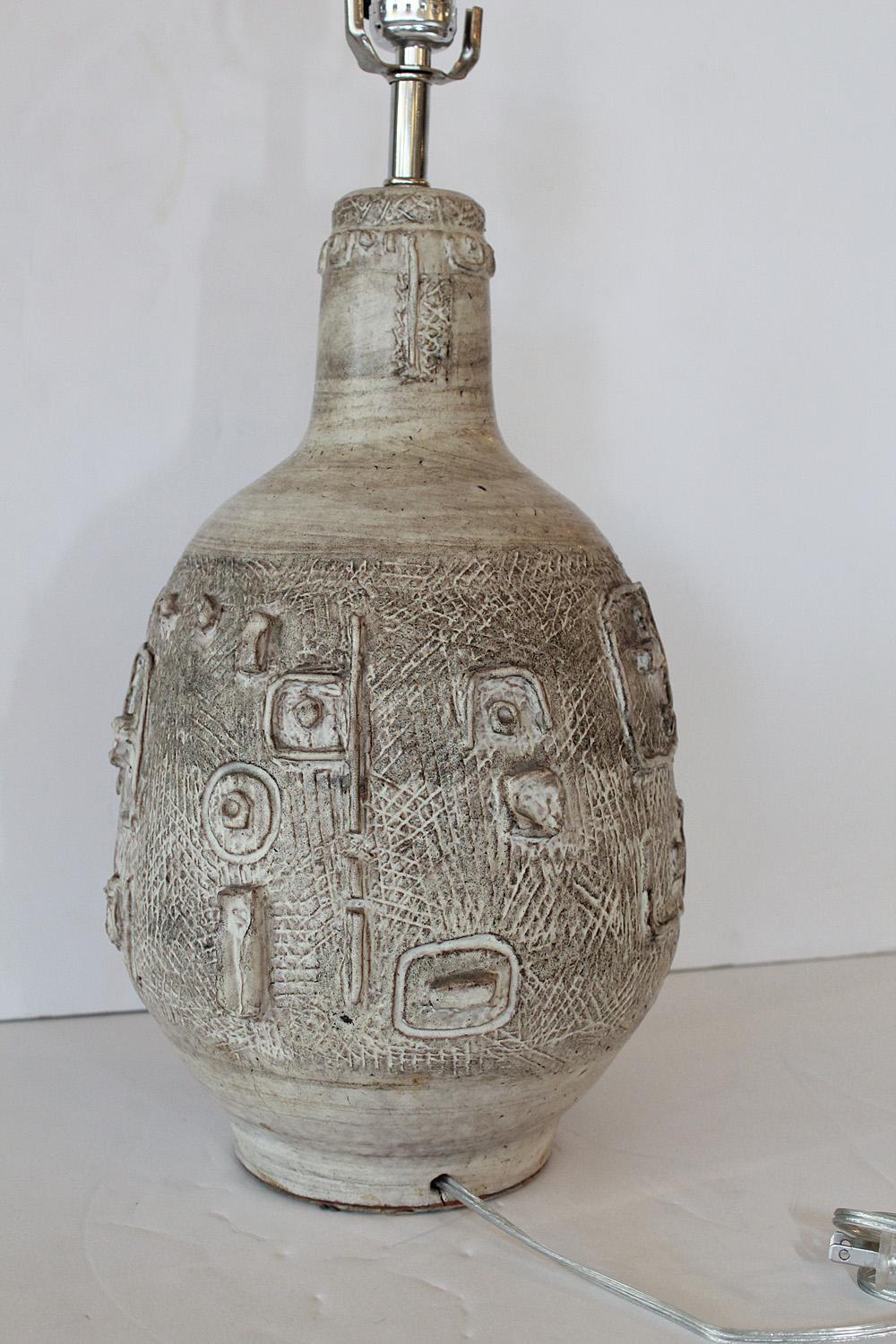 Ceramic 1960s Studio Pottery Lamp by W. Stephen Wing