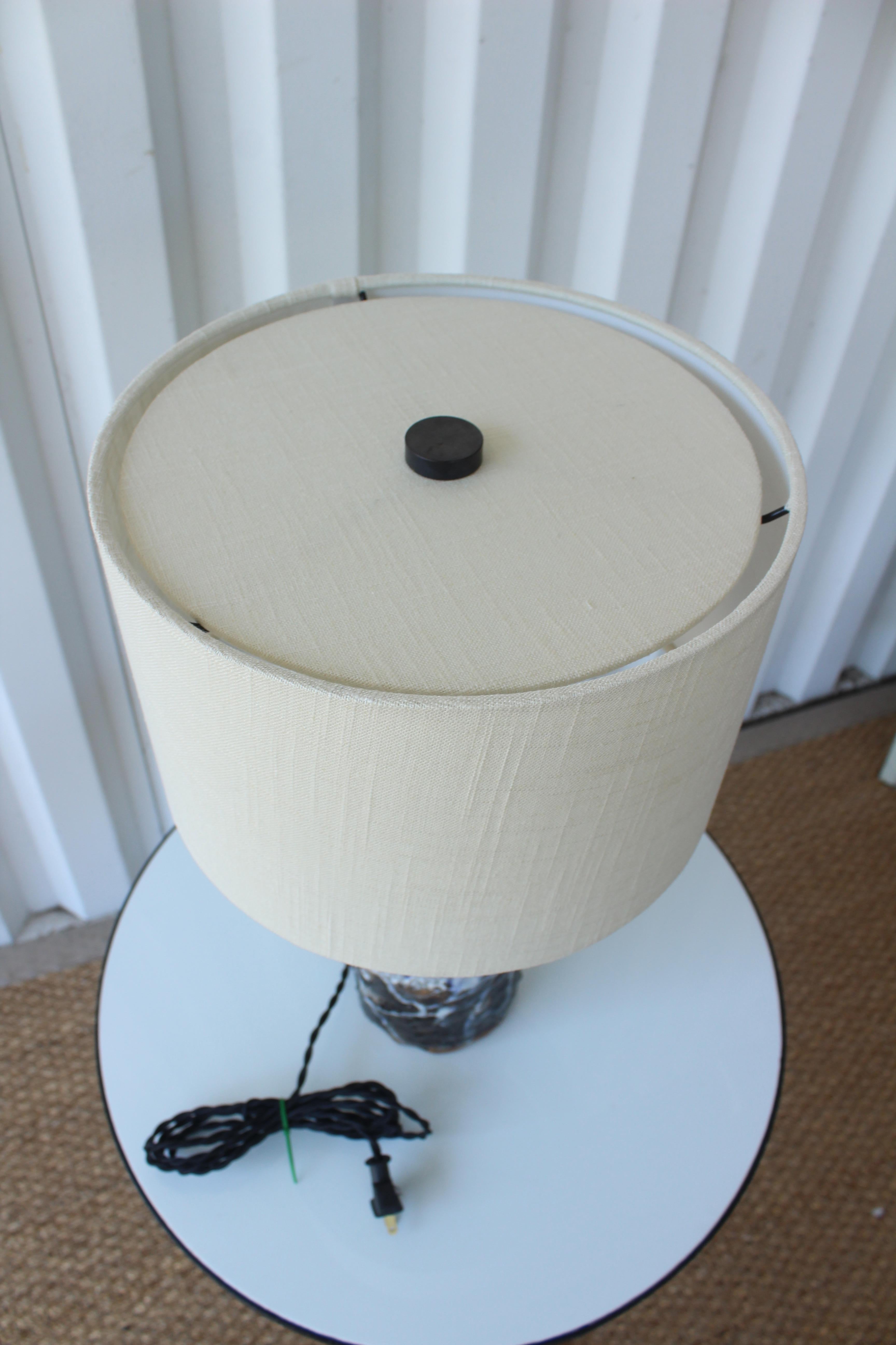 1960s Studio Pottery Lamp In Excellent Condition In Los Angeles, CA