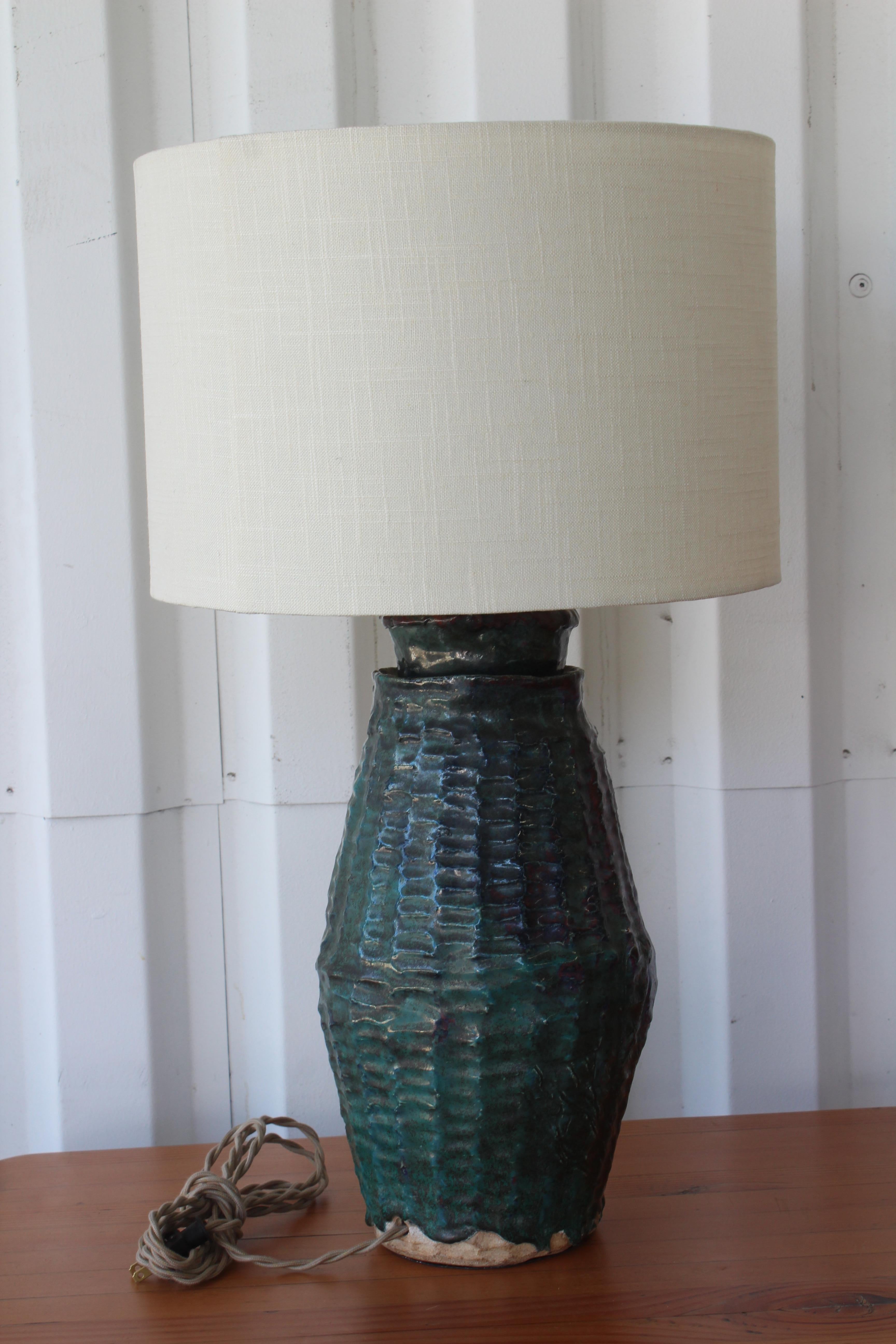 Ceramic 1960s Studio Pottery Lamp