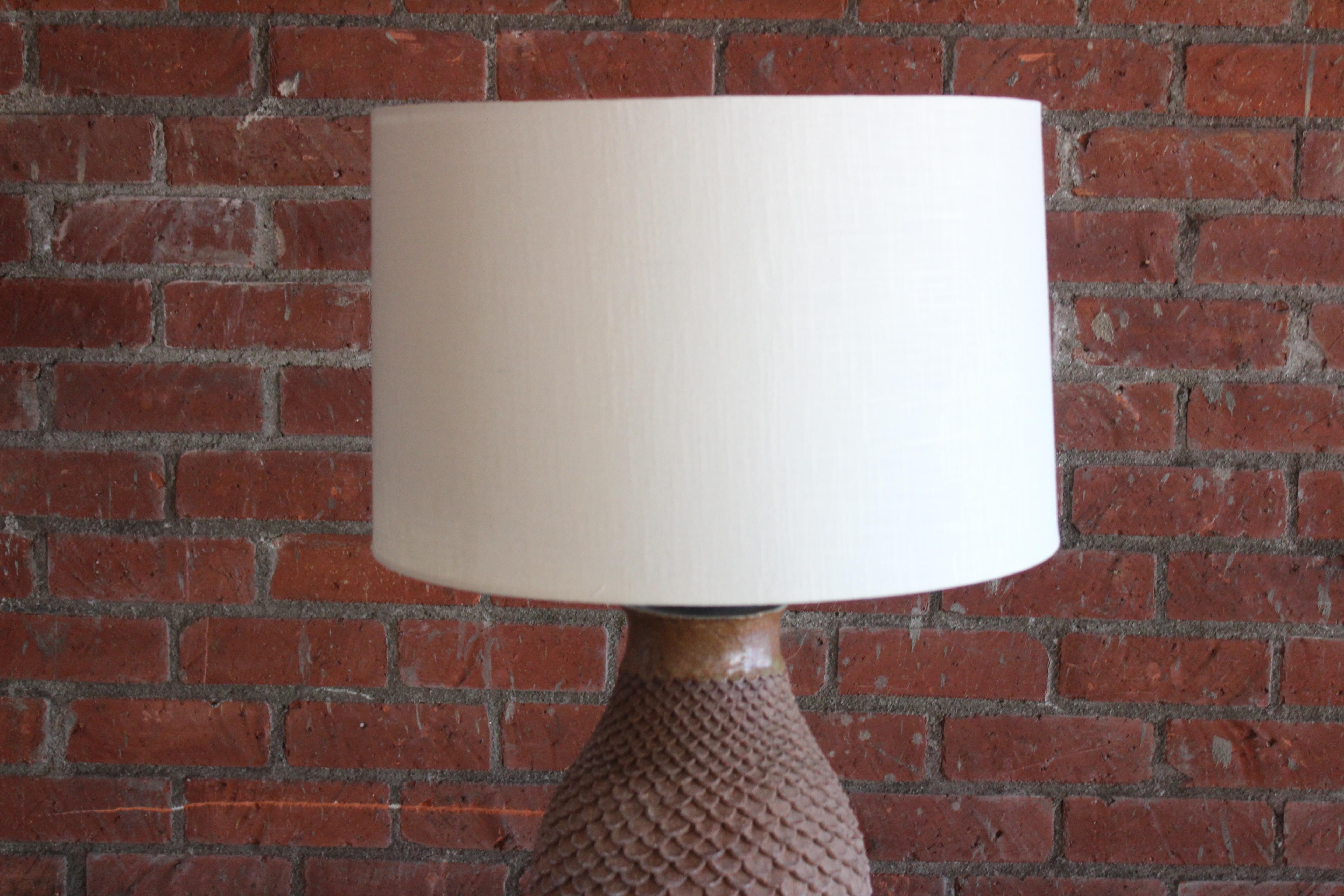 1960s Studio Pottery Stoneware Table Lamp 11