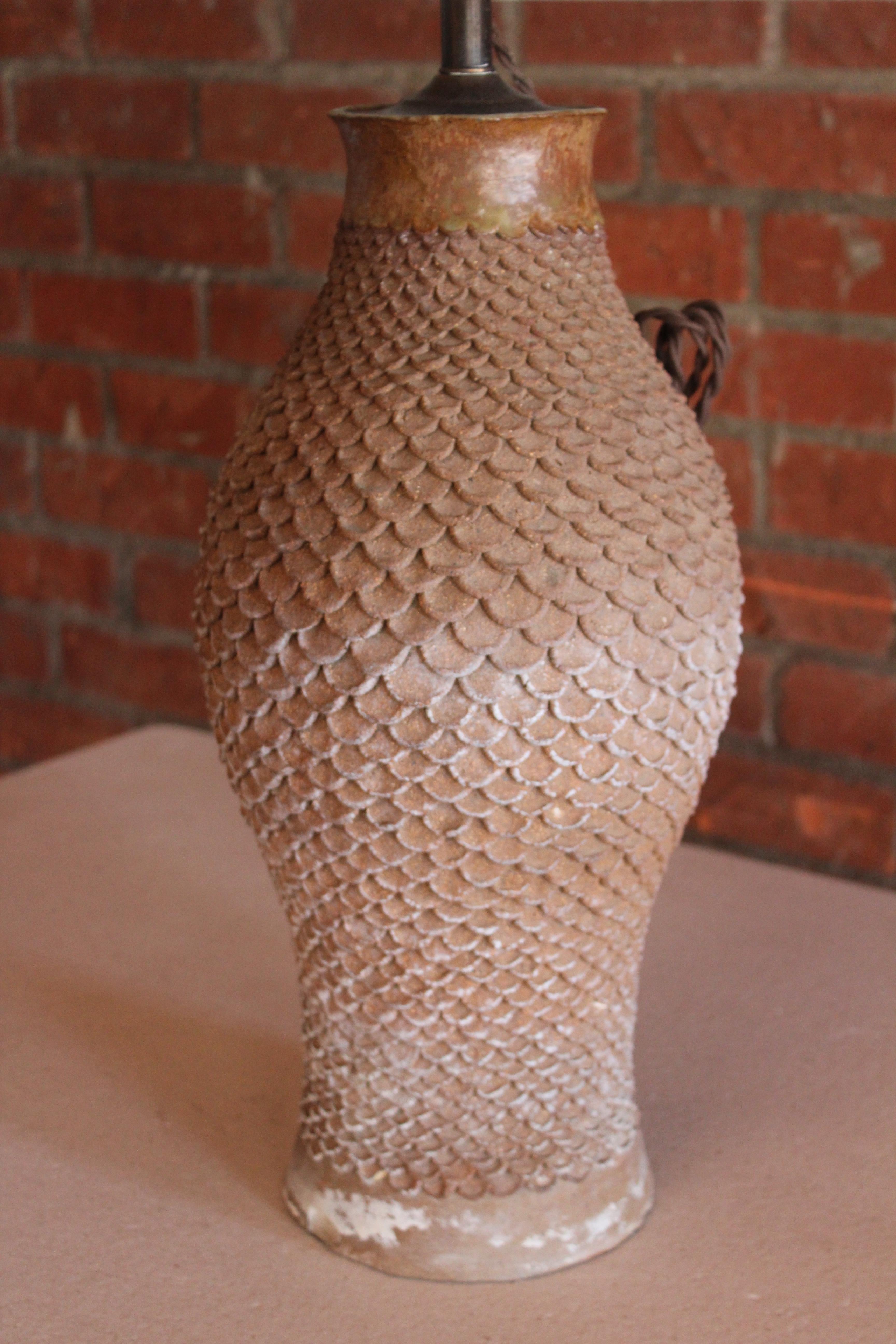 Mid-20th Century 1960s Studio Pottery Stoneware Table Lamp
