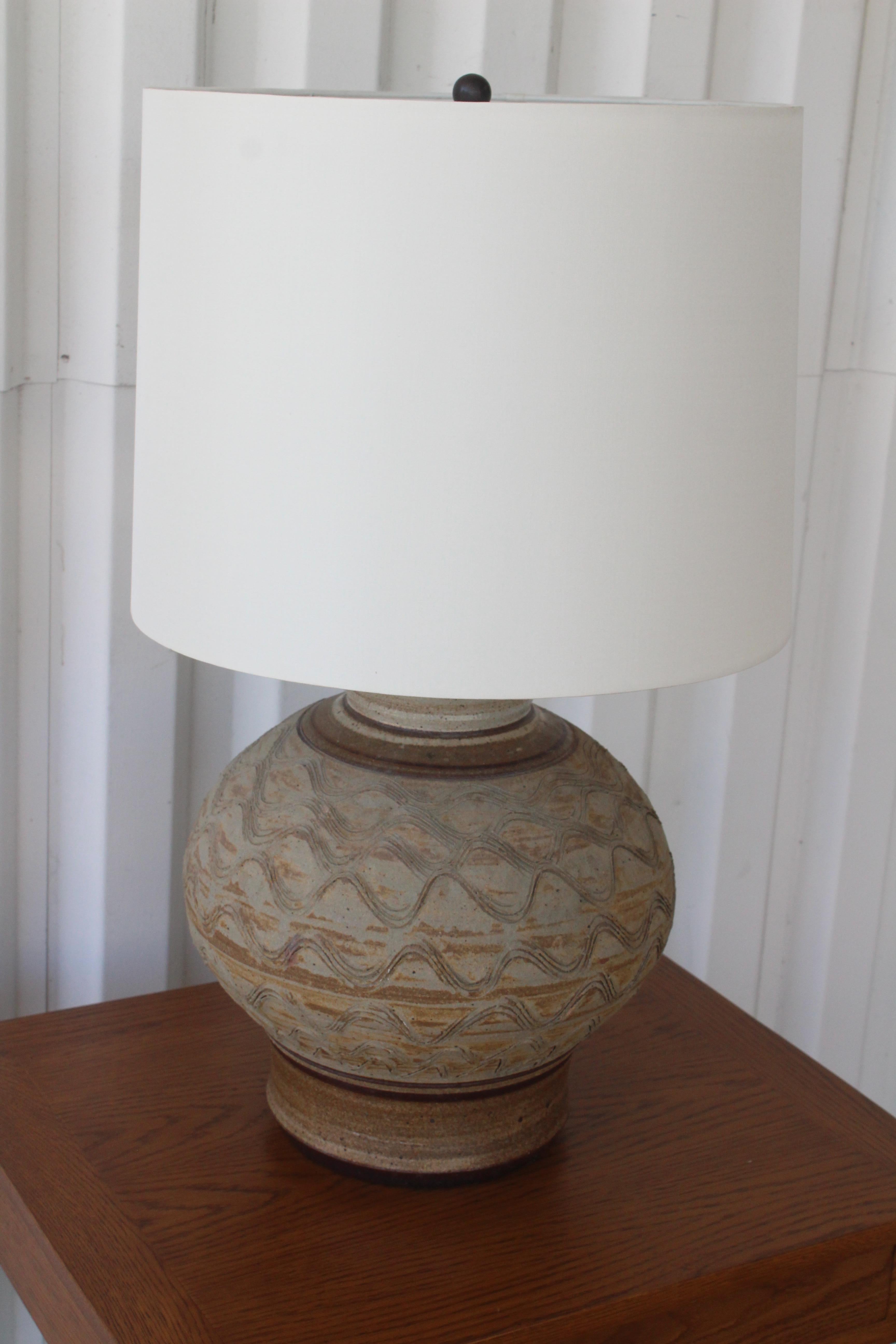 1960s Studio Stoneware Table Lamp 1