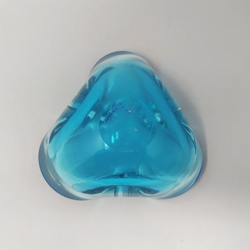 1960s Stunning Blue Bowl or Catchall by Flavio Poli In Excellent Condition For Sale In Milano, IT
